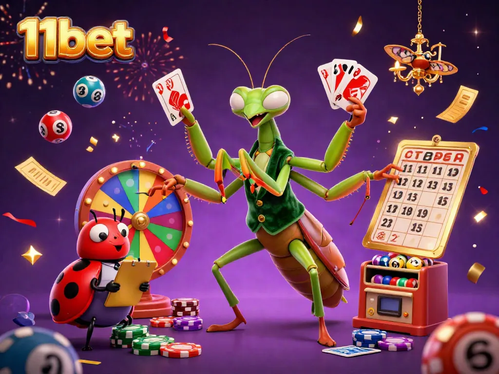 Engage with 11bet's vibrant casino experience, featuring lively characters and dynamic game elements.