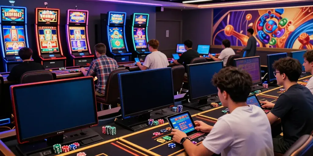 Exciting online gaming environment at https://da88z.net/ with players enjoying diverse casino games and vibrant visuals.