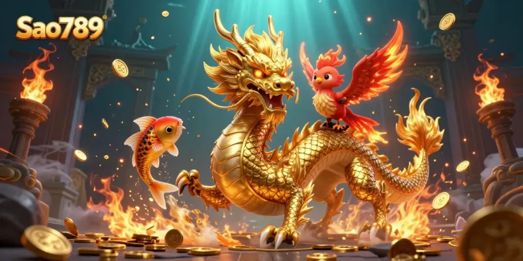 Experience the gaming thrill at Sao789 with vibrant casino elements and stunning characters.