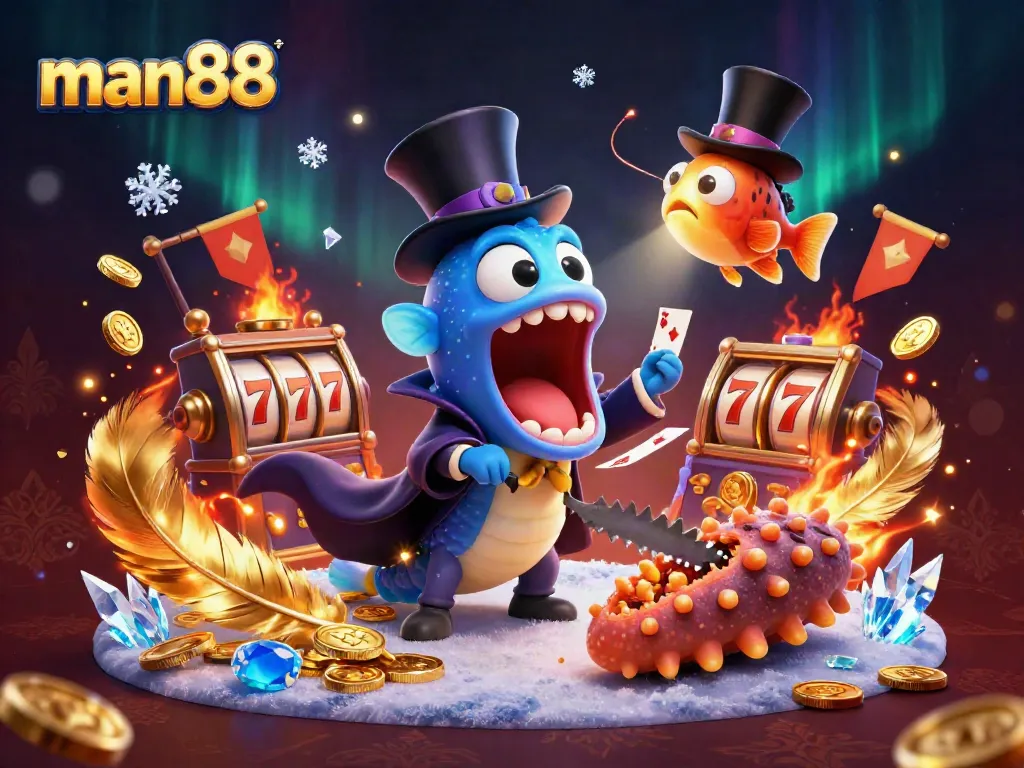 Experience exciting gaming at man88 with a magical undersea performance featuring vibrant casino elements.